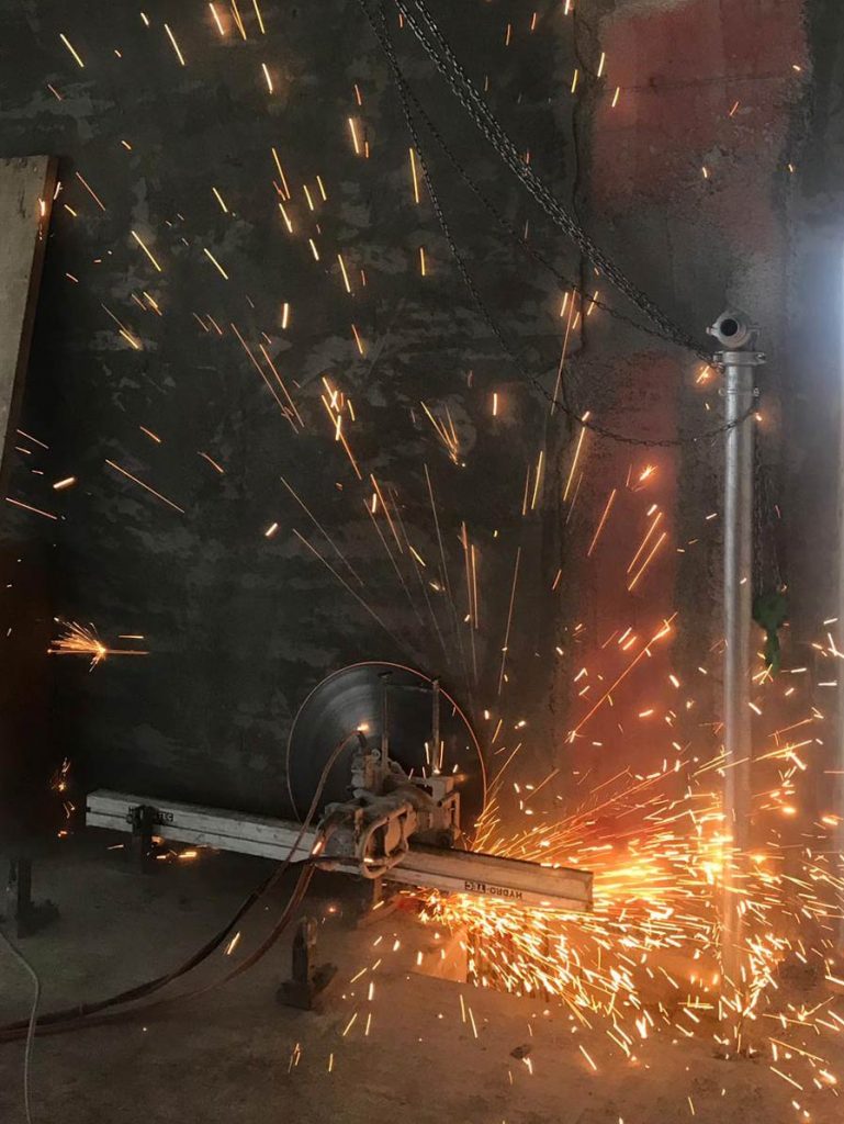 Rezanje armirano betonskog temelja